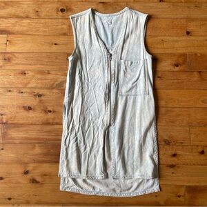 HELMUT LANG DENIM ZIP UP TOP (S)